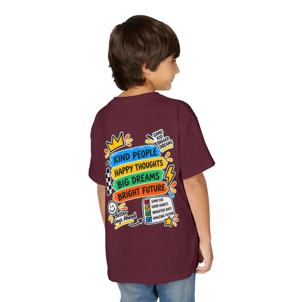 Youth T-Shirt — "Good Vibes Always" Colorful Positive Message Tee
