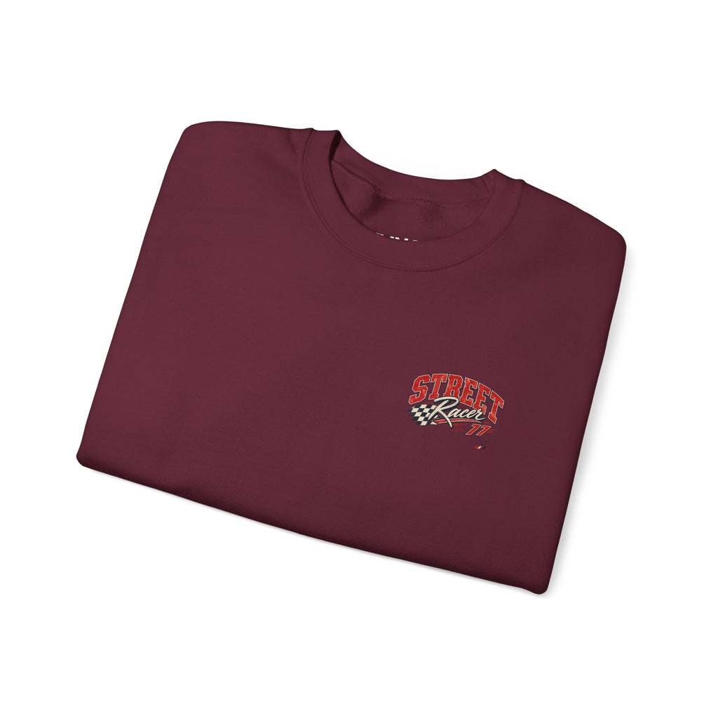 Street Racer Crewneck Sweatshirt — Vintage Car Racing Graphic