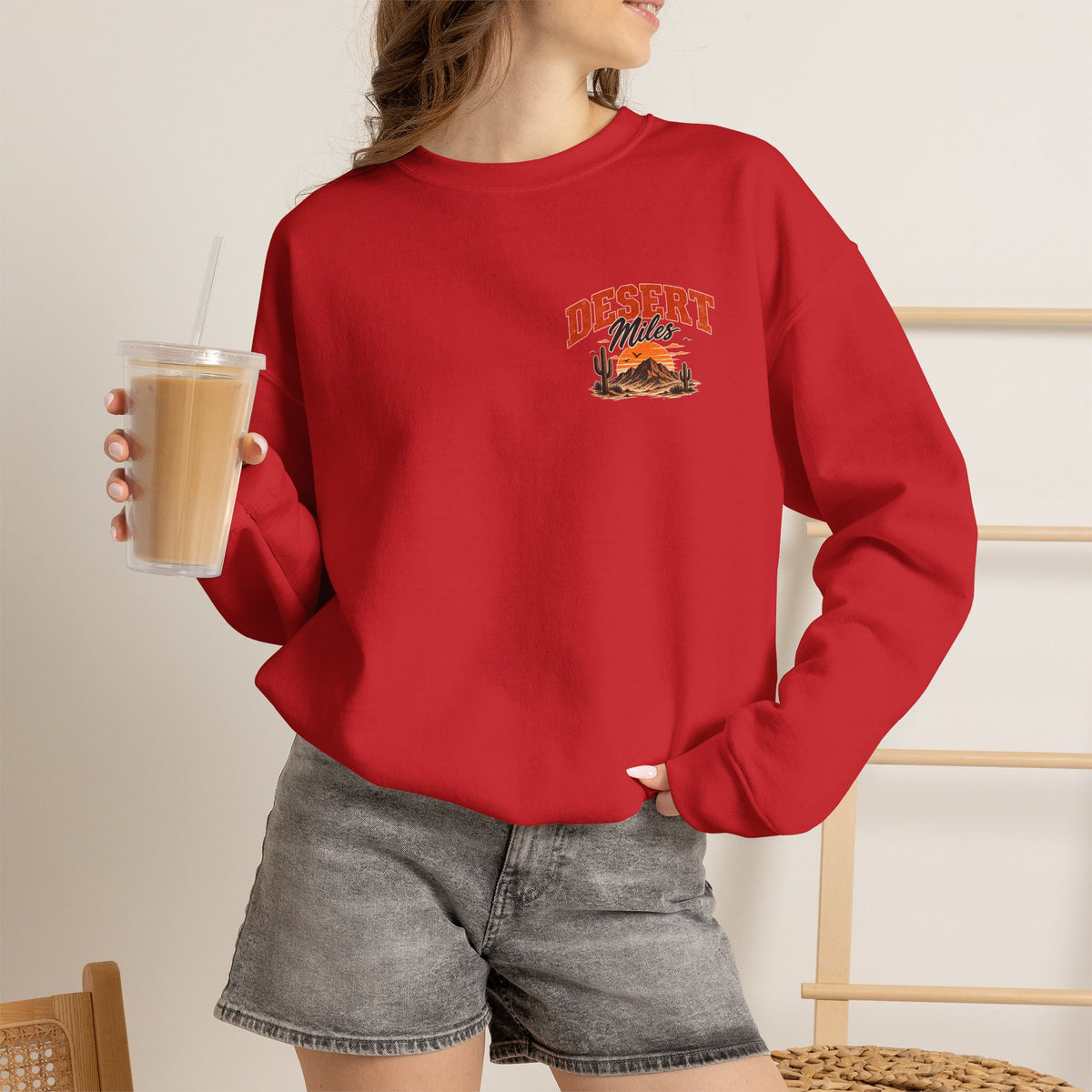Desert Vibes Crewneck Sweatshirt — 'Desert Mama' Graphic