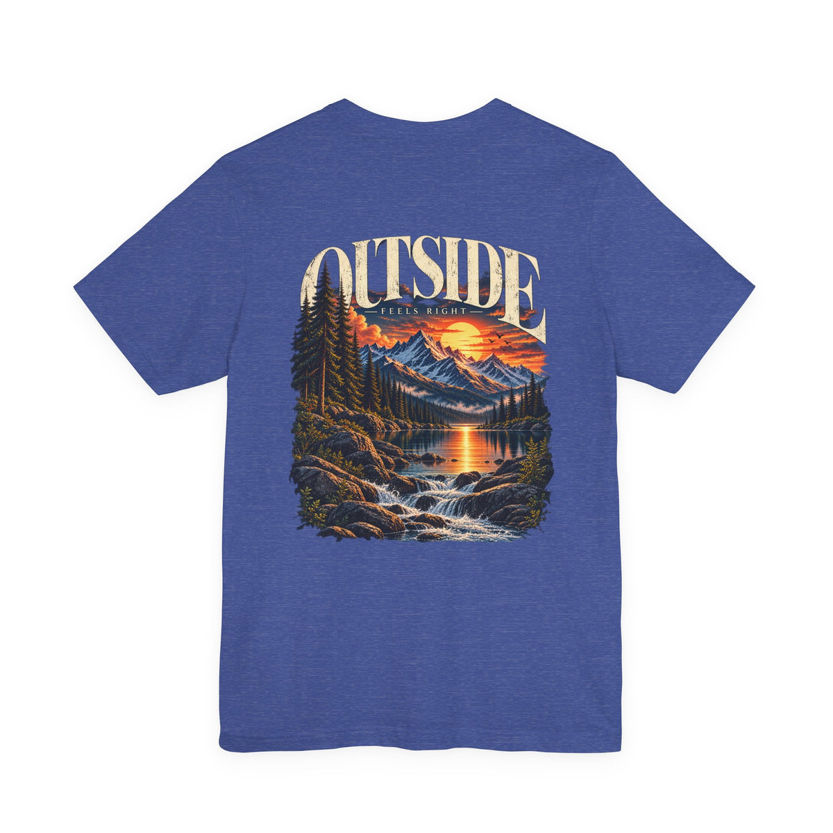 Outdoor Vibes Tee — Mountain Sunset Graphic T-Shirt
