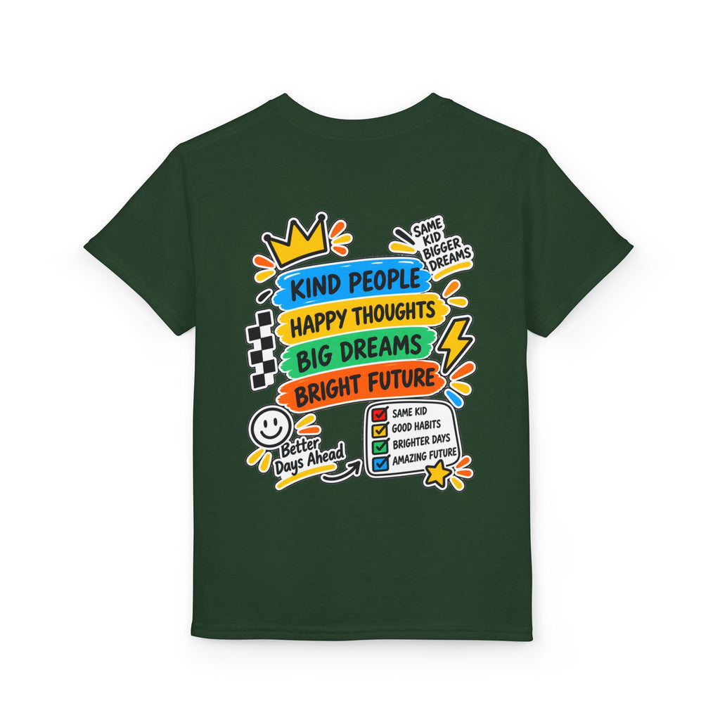 Youth T-Shirt — "Good Vibes Always" Colorful Positive Message Tee