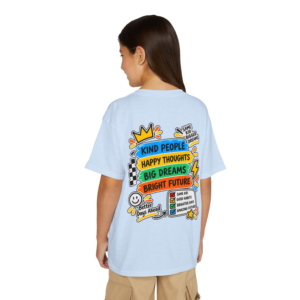 Youth T-Shirt — "Good Vibes Always" Colorful Positive Message Tee
