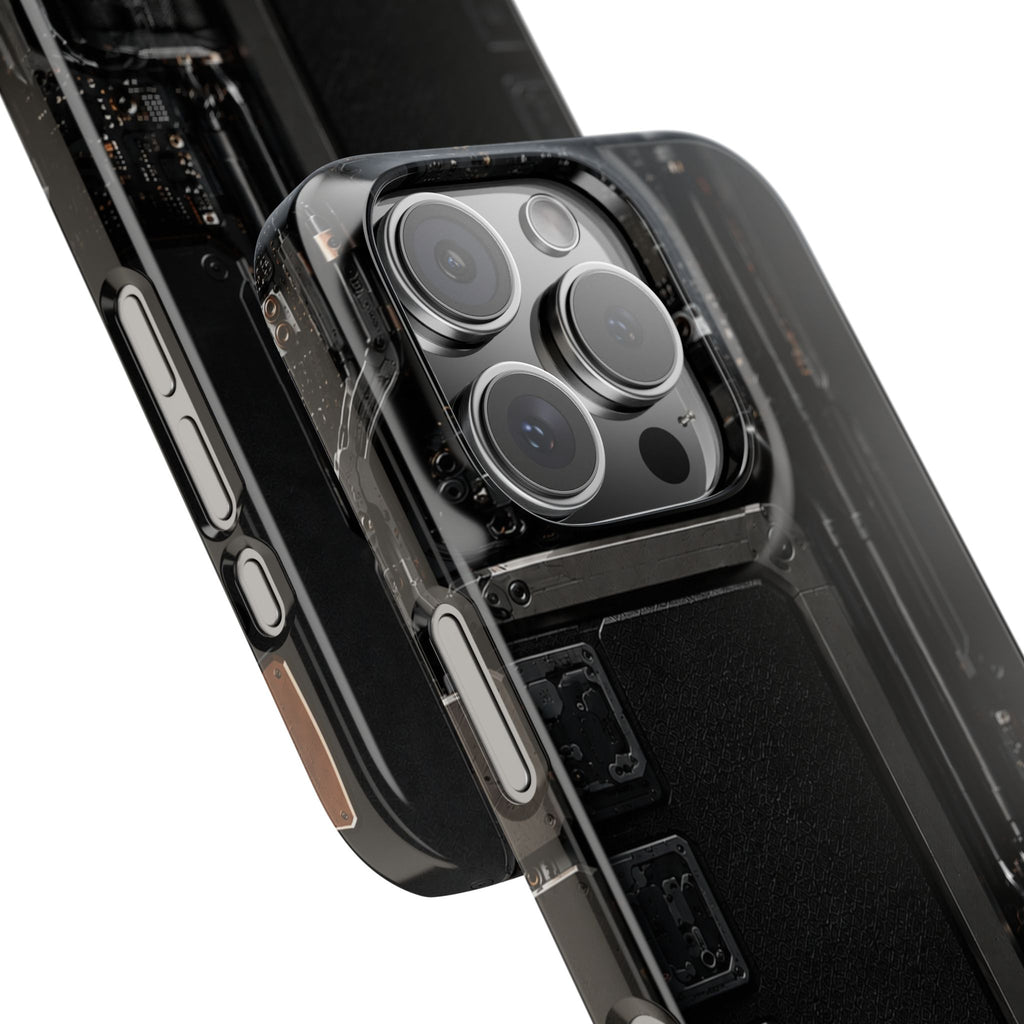 Slim Phone Case — Black Circuit Tech Design