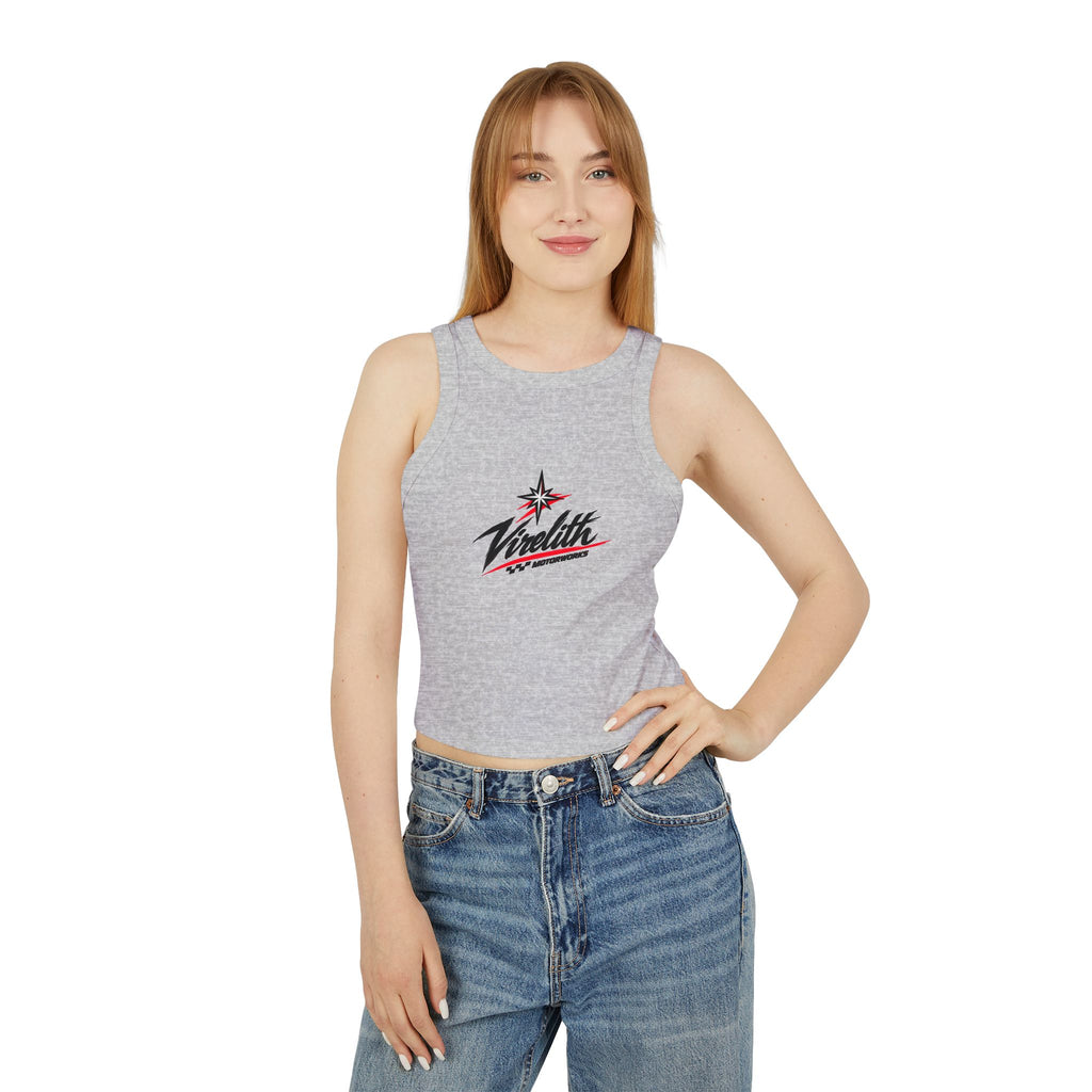 Racer Tank Top — Vintage Speed Virelith Graphic (Front Logo & Back Racing Car)