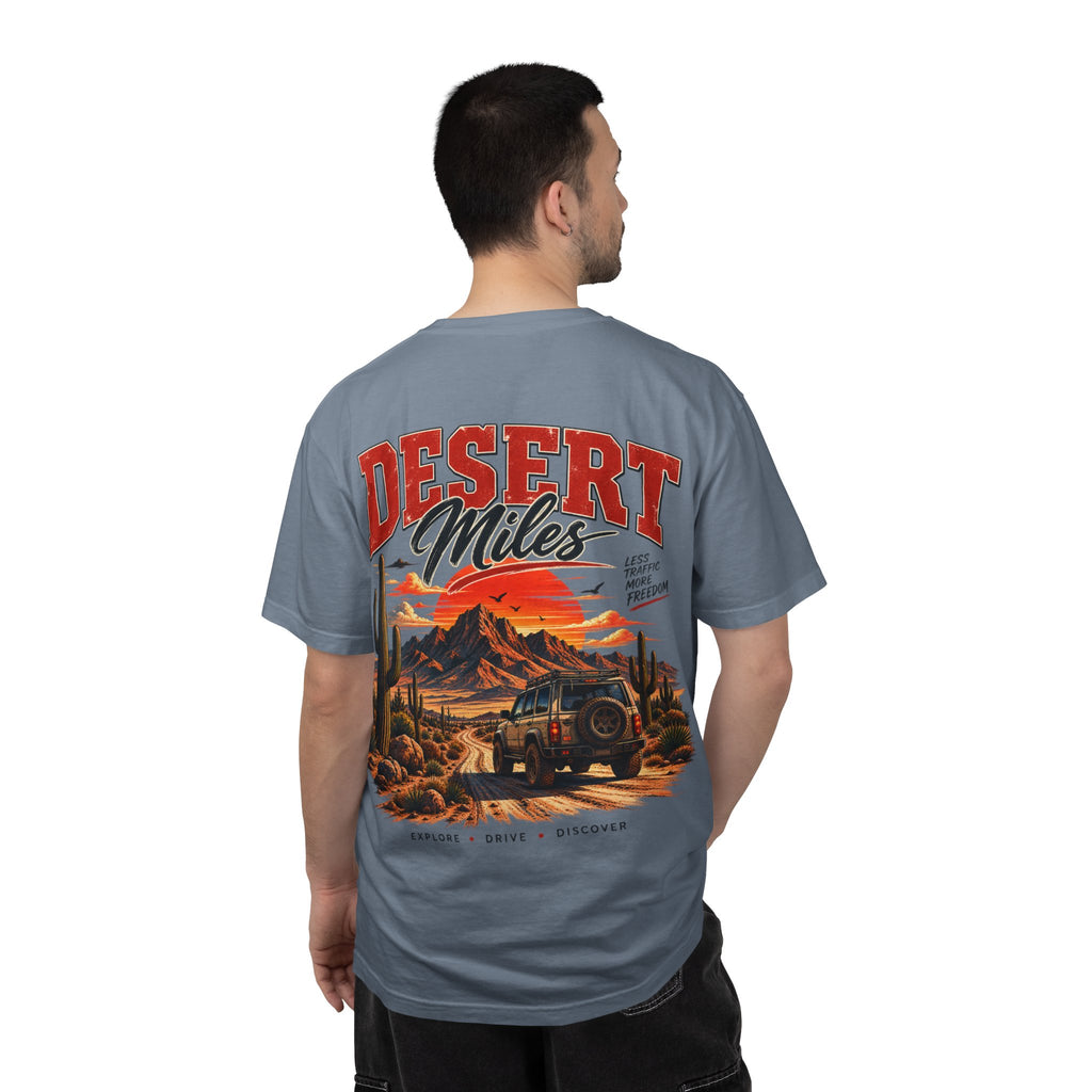 Desert Miles T-Shirt — Vintage Off-Road Scenic Graphic Tee
