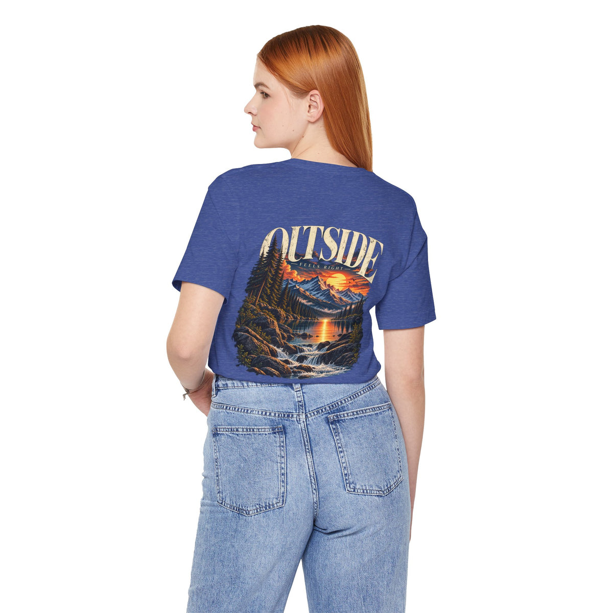 Outdoor Vibes Tee — Mountain Sunset Graphic T-Shirt