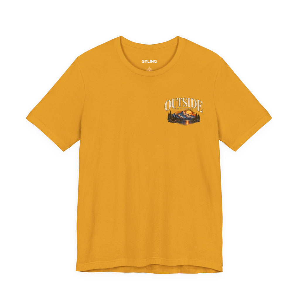 Outdoor Vibes Tee — Mountain Sunset Graphic T-Shirt