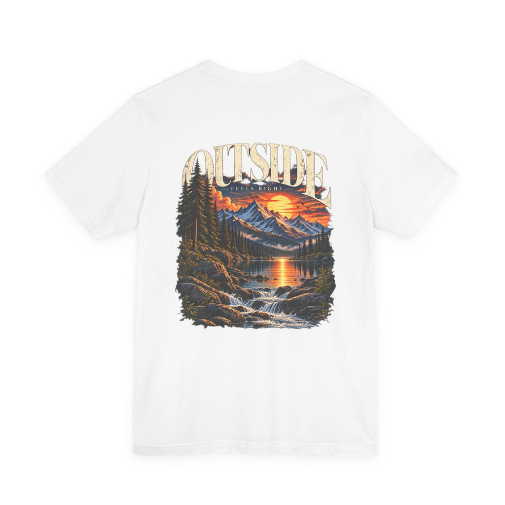 Outdoor Vibes Tee — Mountain Sunset Graphic T-Shirt