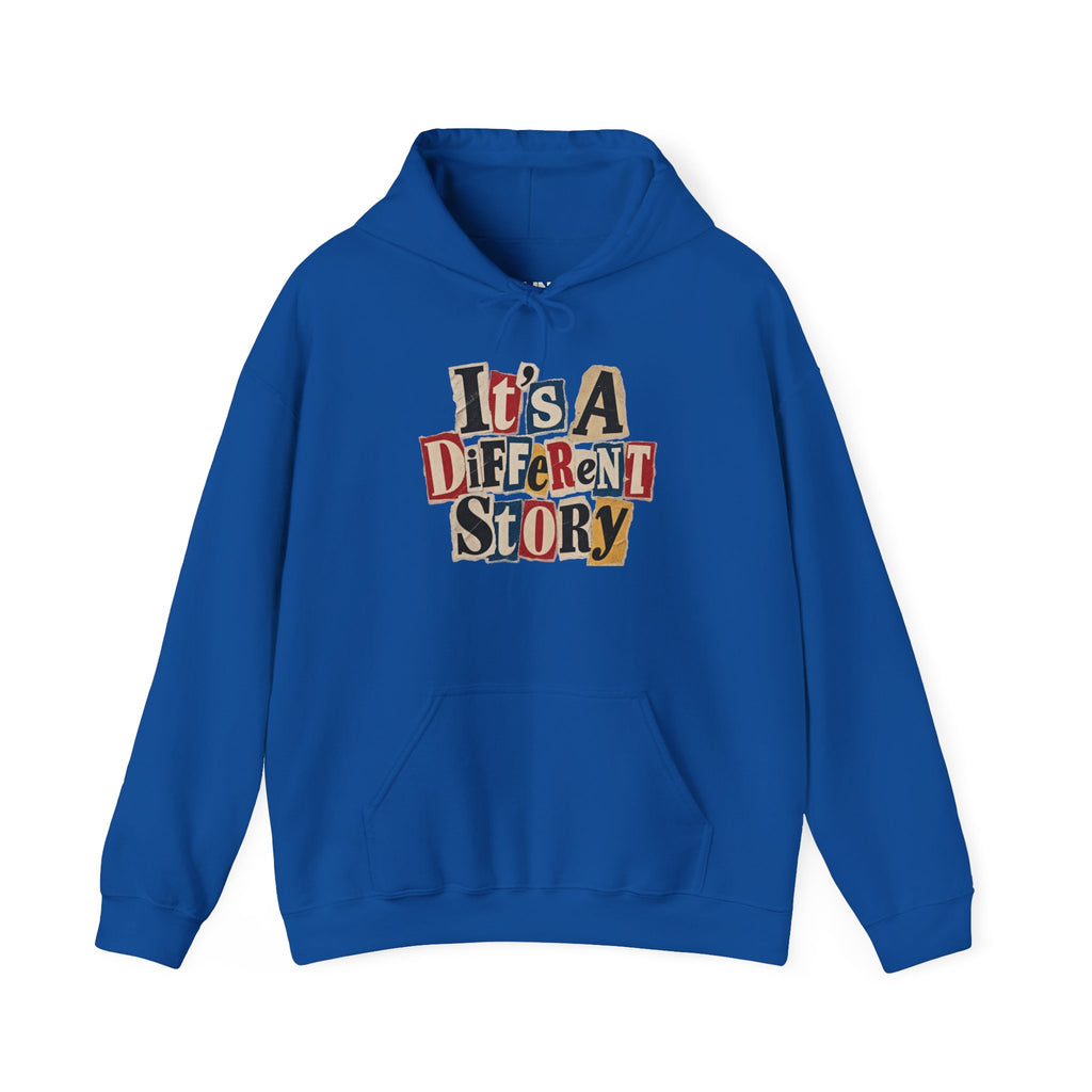 It's A Different Story Hoodie – Retro Ransom-Style Graphic Pullover