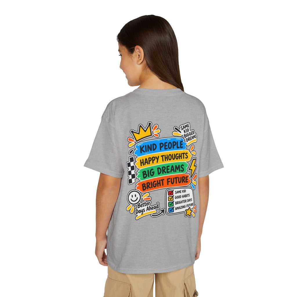 Youth T-Shirt — "Good Vibes Always" Colorful Positive Message Tee