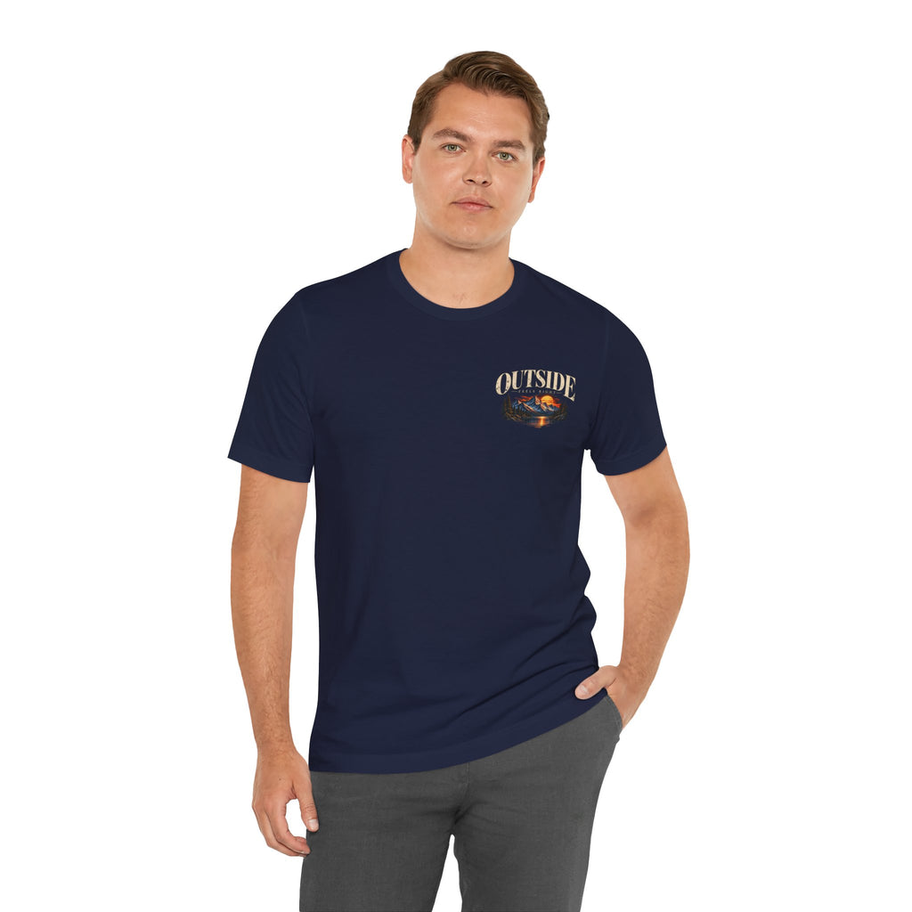 Outdoor Vibes Tee — Mountain Sunset Graphic T-Shirt