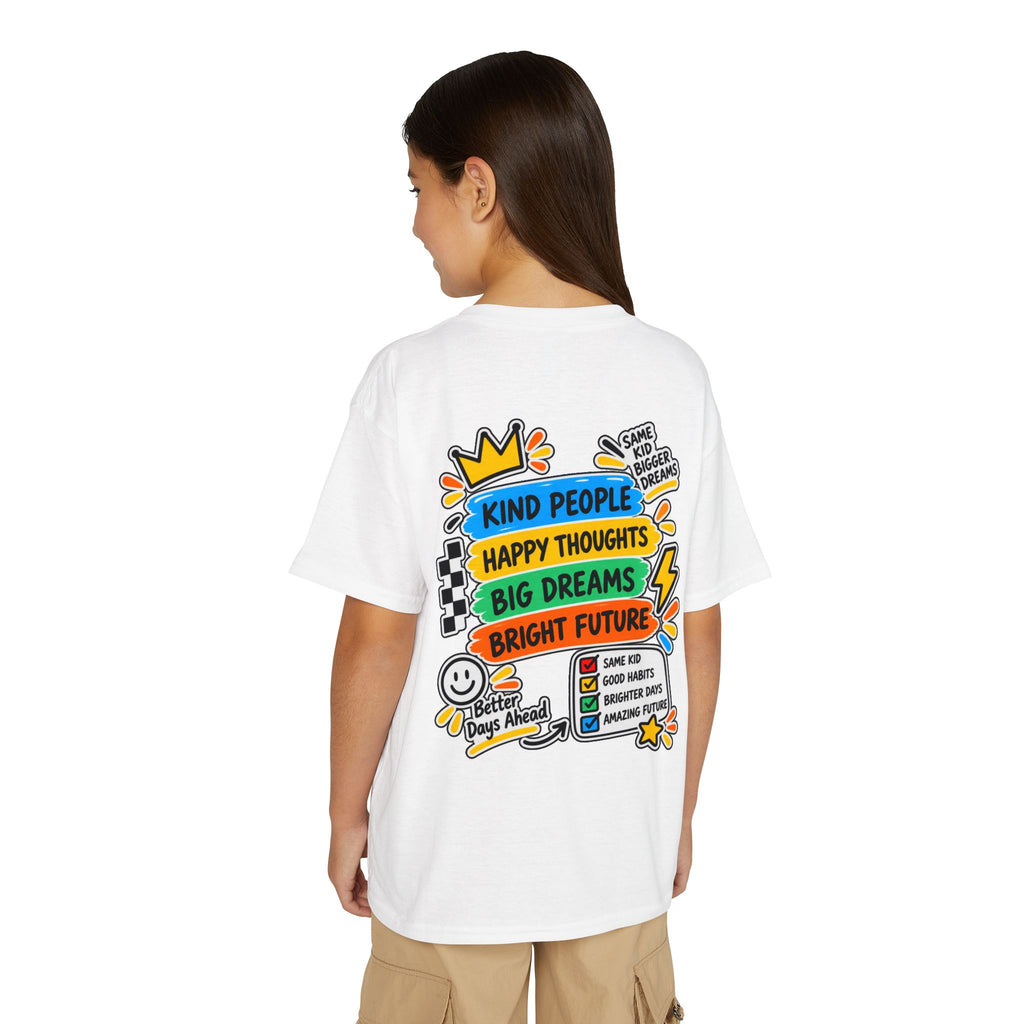 Youth T-Shirt — "Good Vibes Always" Colorful Positive Message Tee