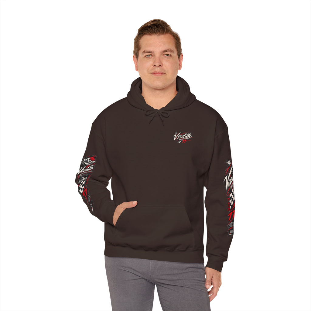 Virelith Motorsports Checkered Flag Hoodie | Racing Graphic Sweatshirt