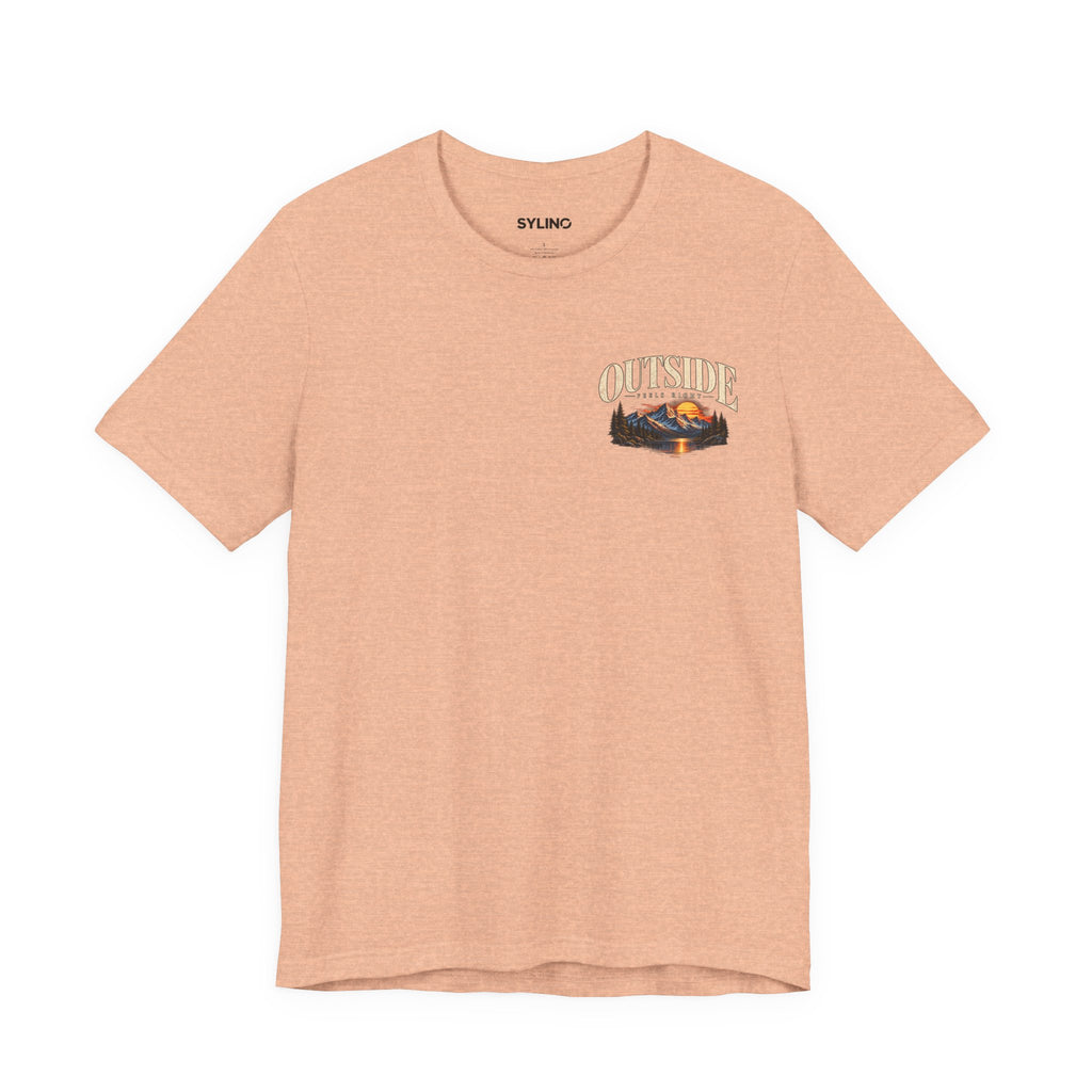 Outdoor Vibes Tee — Mountain Sunset Graphic T-Shirt