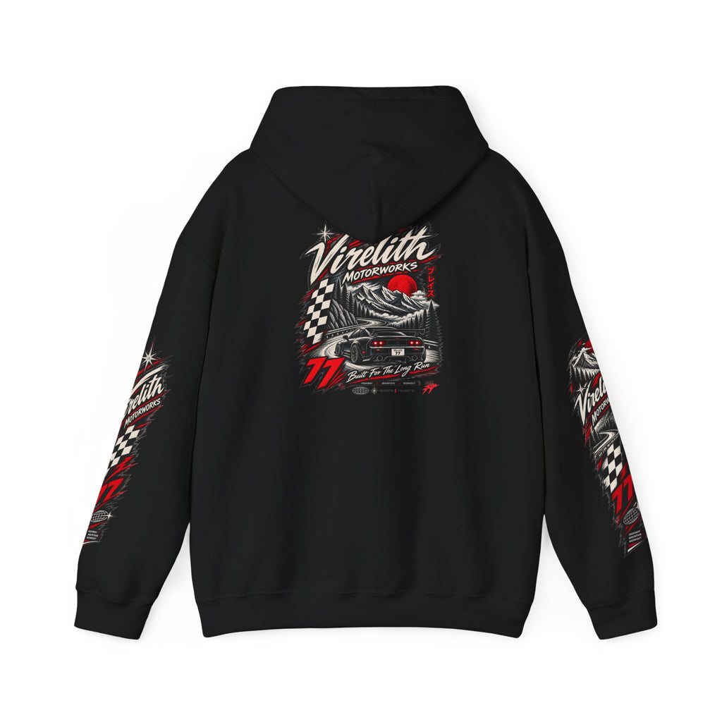 Virelith Motorsports Checkered Flag Hoodie | Racing Graphic Sweatshirt