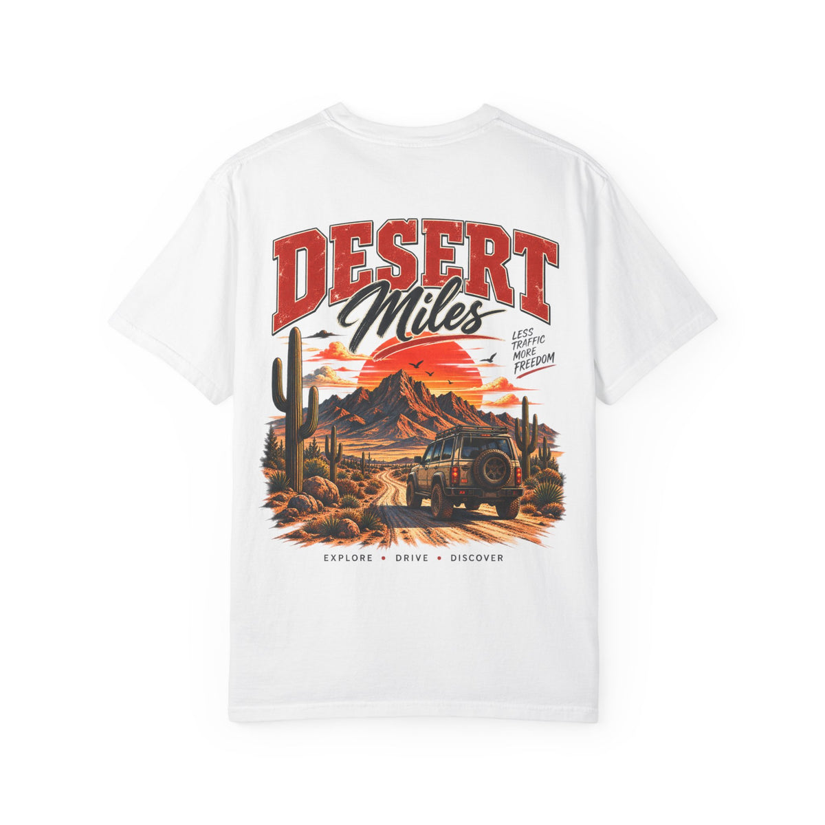 Desert Miles T-Shirt — Vintage Off-Road Scenic Graphic Tee
