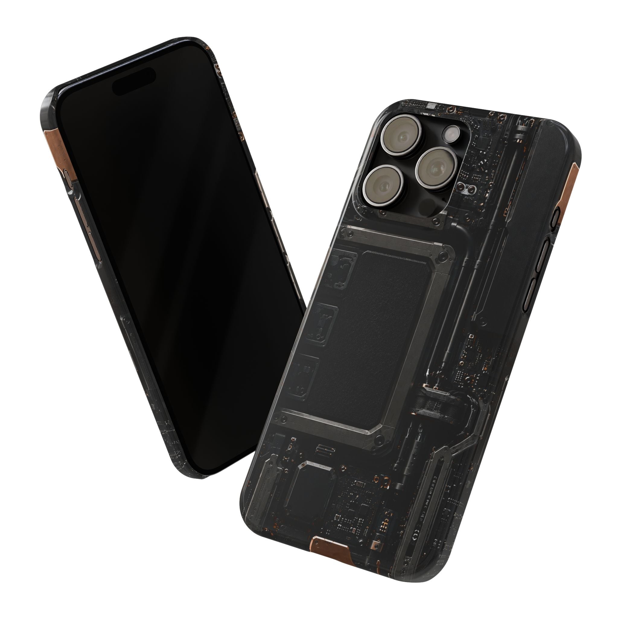 Slim Phone Case — Black Circuit Tech Design