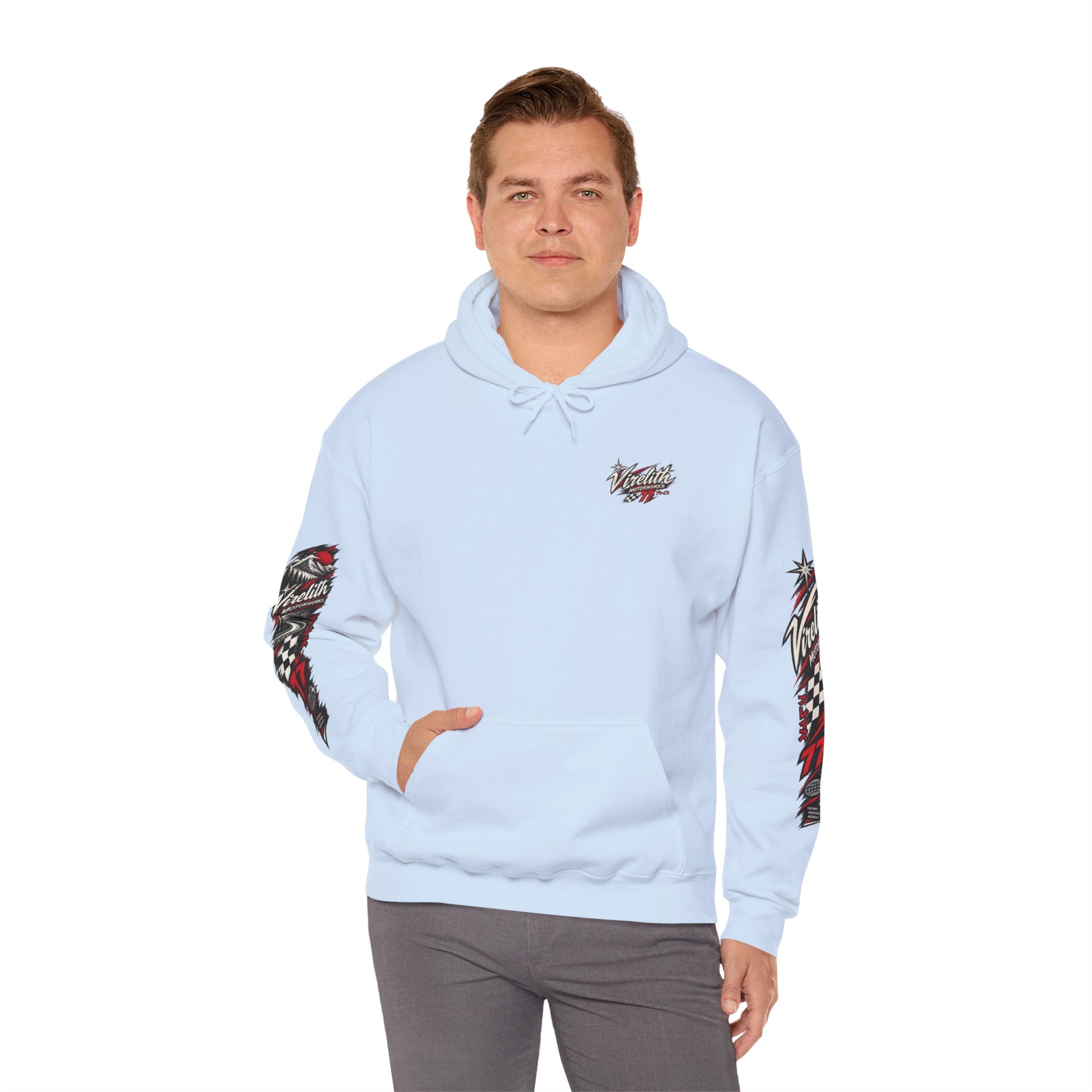 Virelith Motorsports Checkered Flag Hoodie | Racing Graphic Sweatshirt