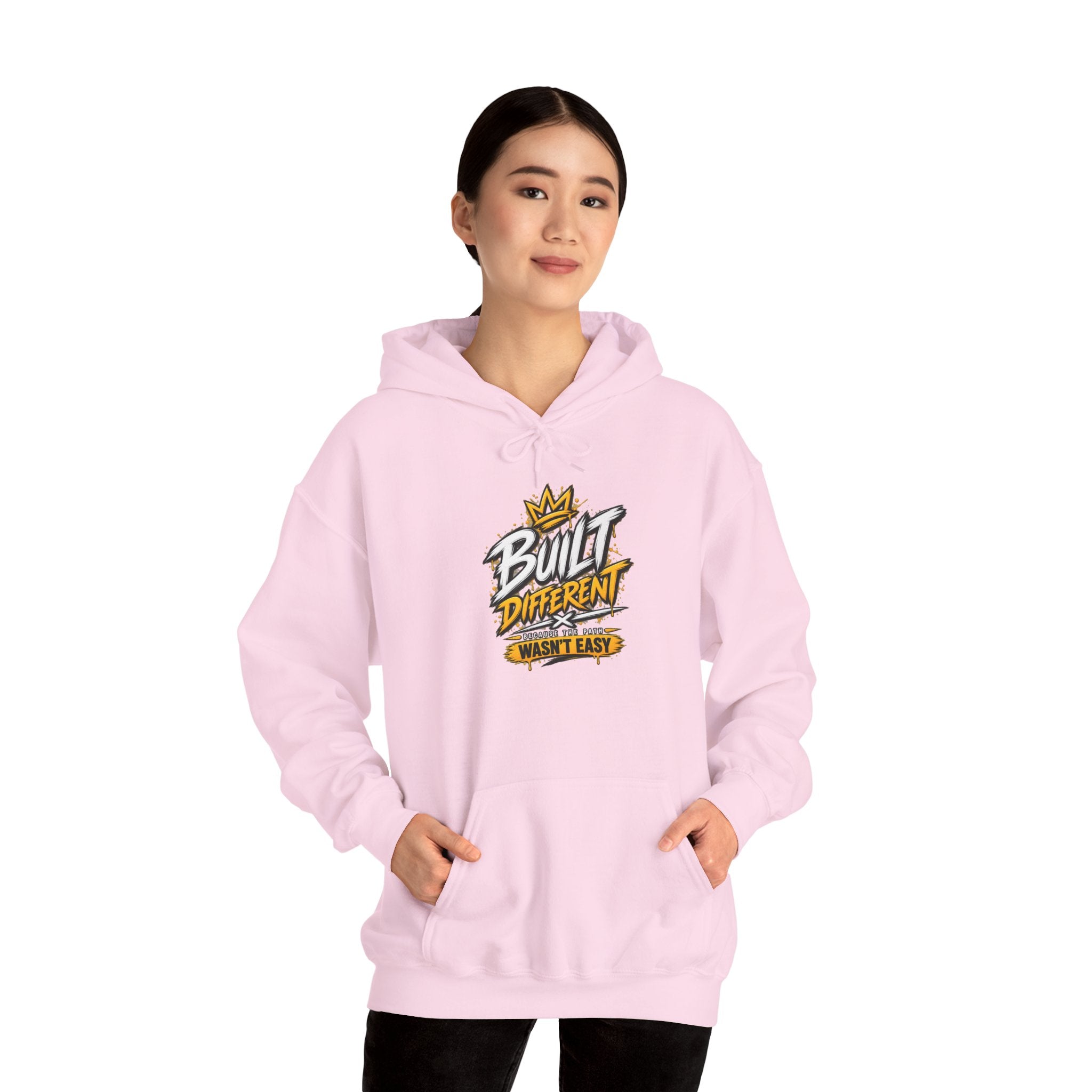 Built Different Hooded Sweatshirt — 'Built Different Wasn’t Easy' Graphic Hoodie