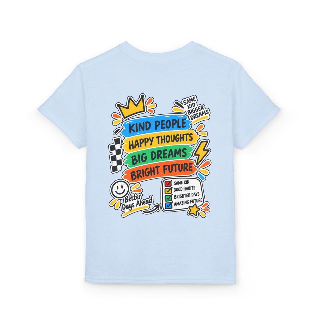 Youth T-Shirt — "Good Vibes Always" Colorful Positive Message Tee