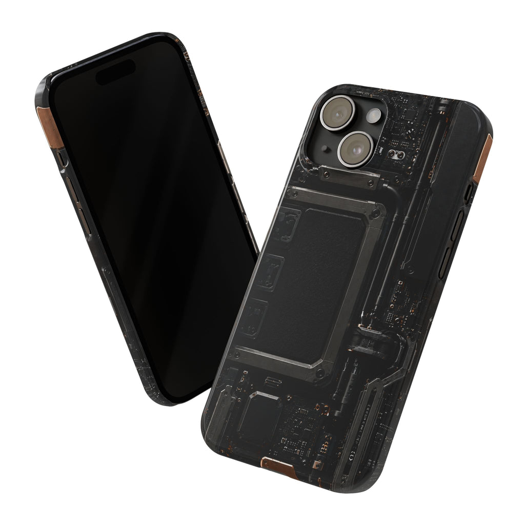 Slim Phone Case — Black Circuit Tech Design