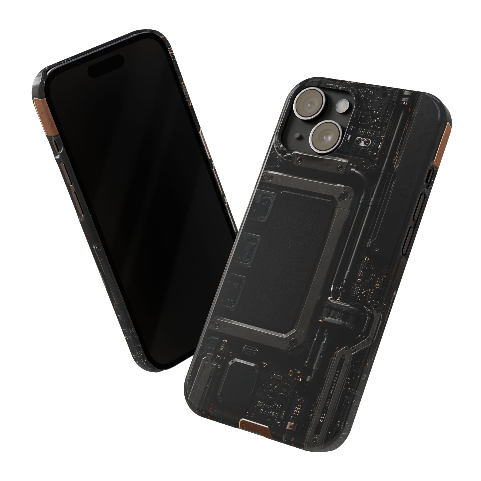 Slim Phone Case — Black Circuit Tech Design
