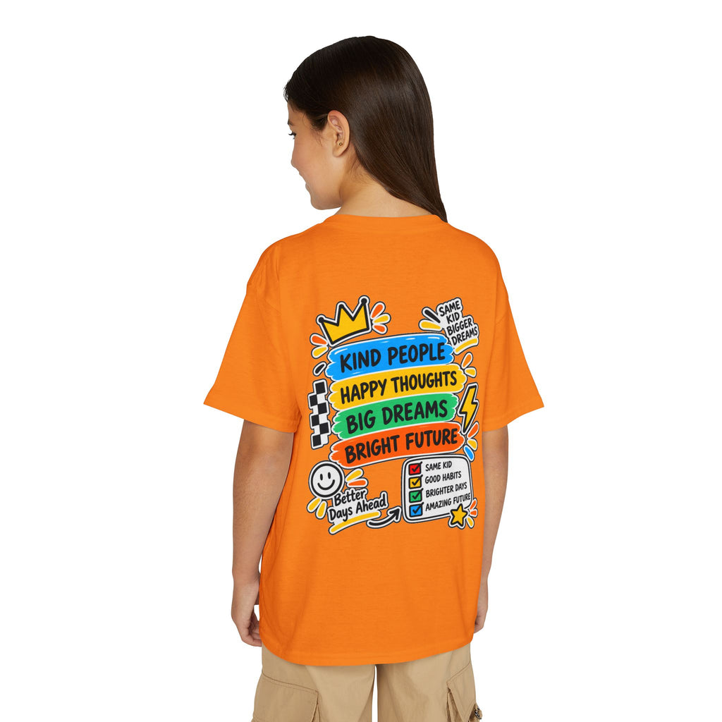 Youth T-Shirt — "Good Vibes Always" Colorful Positive Message Tee