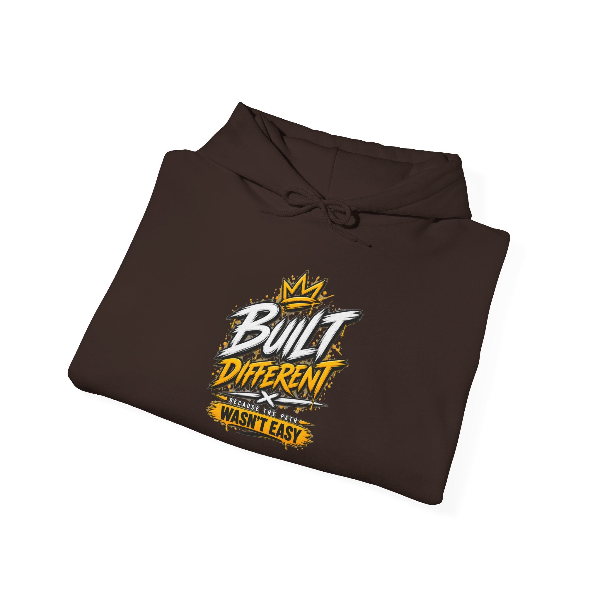Built Different Hooded Sweatshirt — 'Built Different Wasn’t Easy' Graphic Hoodie