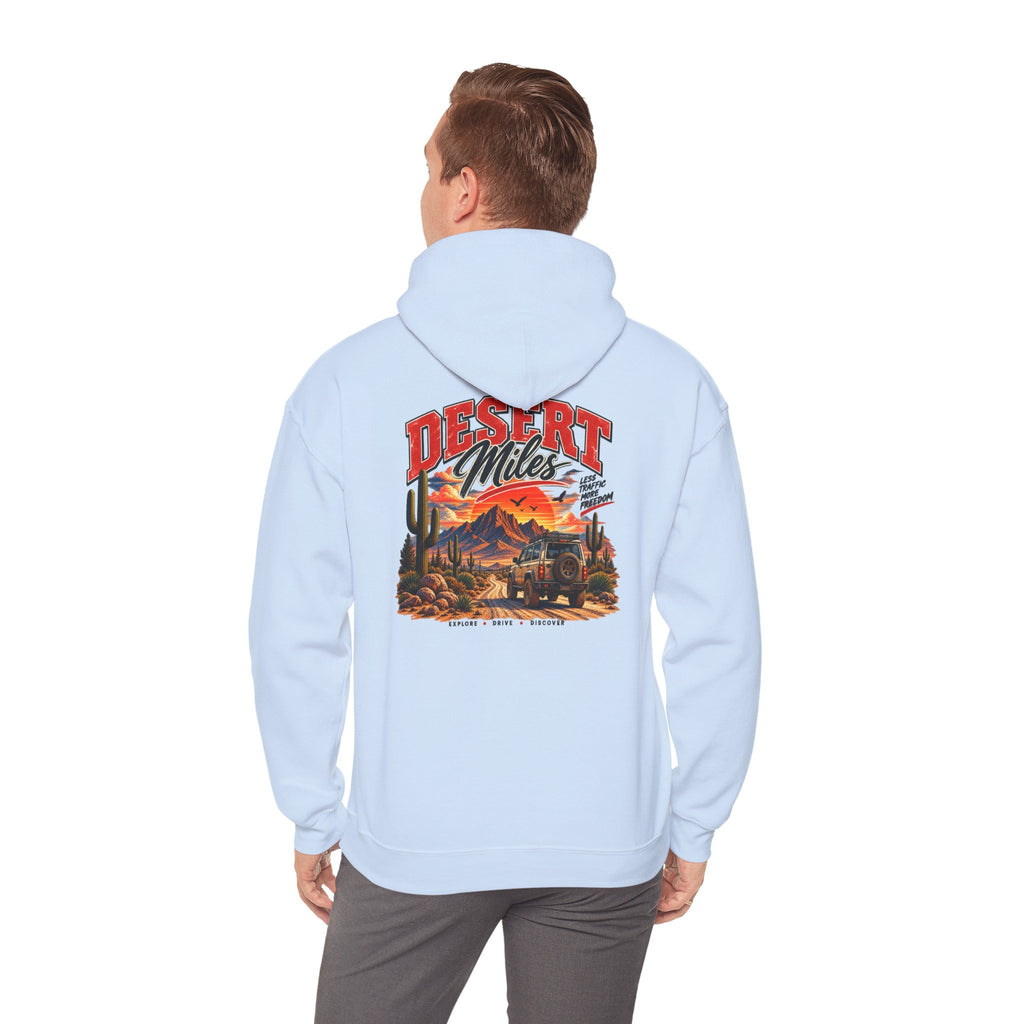 Desert Camp Graphic Hoodie – 'Desert' Sunset Cactus Pullover