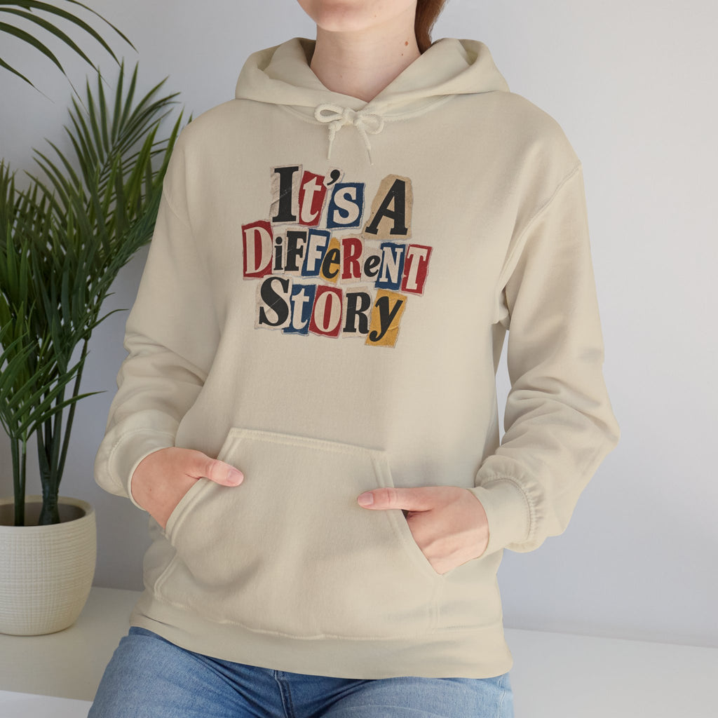 It's A Different Story Hoodie – Retro Ransom-Style Graphic Pullover