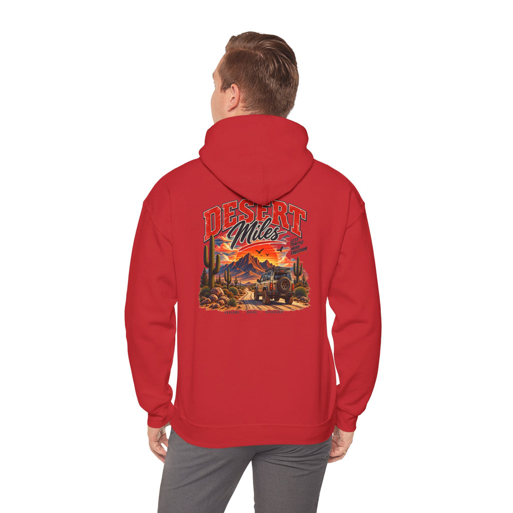 Desert Camp Graphic Hoodie – 'Desert' Sunset Cactus Pullover