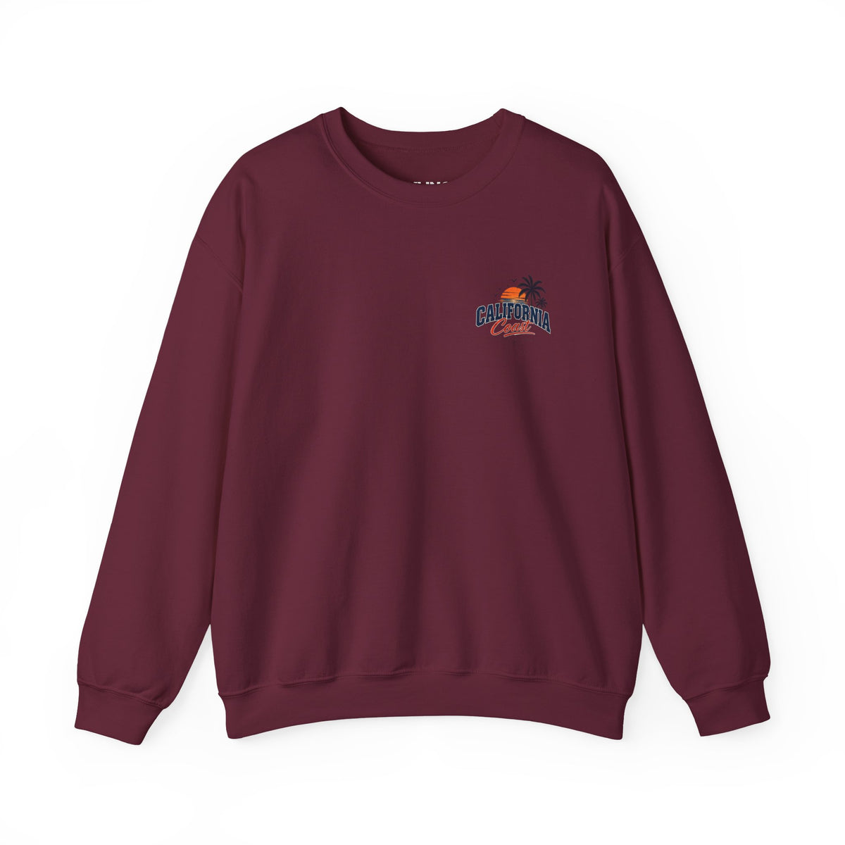 California Coast Crewneck Sweatshirt — Retro Palm Tree Graphic