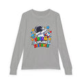 Youth Long Sleeve Tee — 'Dream Explore Discover' Colorful Space Kids Shirt