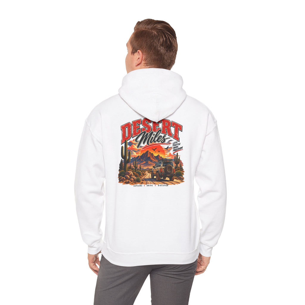 Desert Camp Graphic Hoodie – 'Desert' Sunset Cactus Pullover