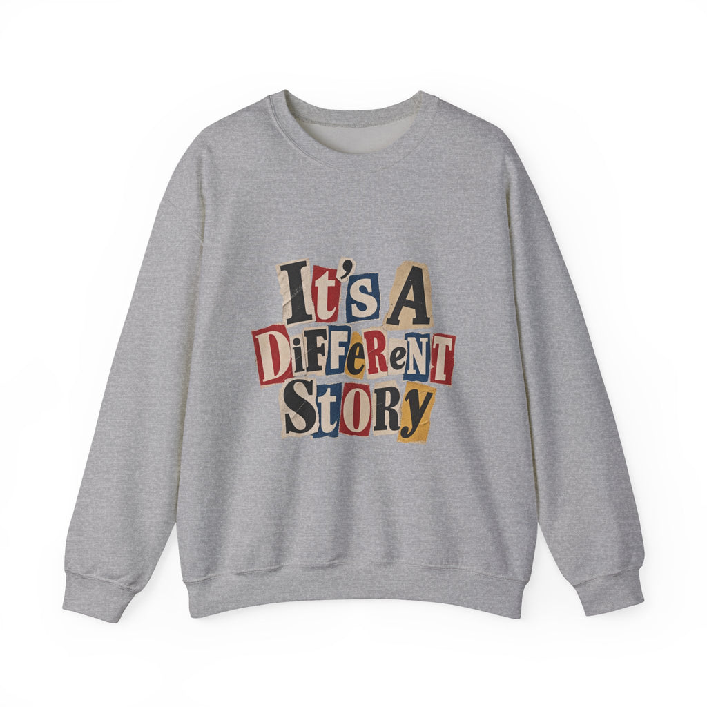 Crewneck Sweatshirt - "It's A Different Story" Retro Collage Graphic