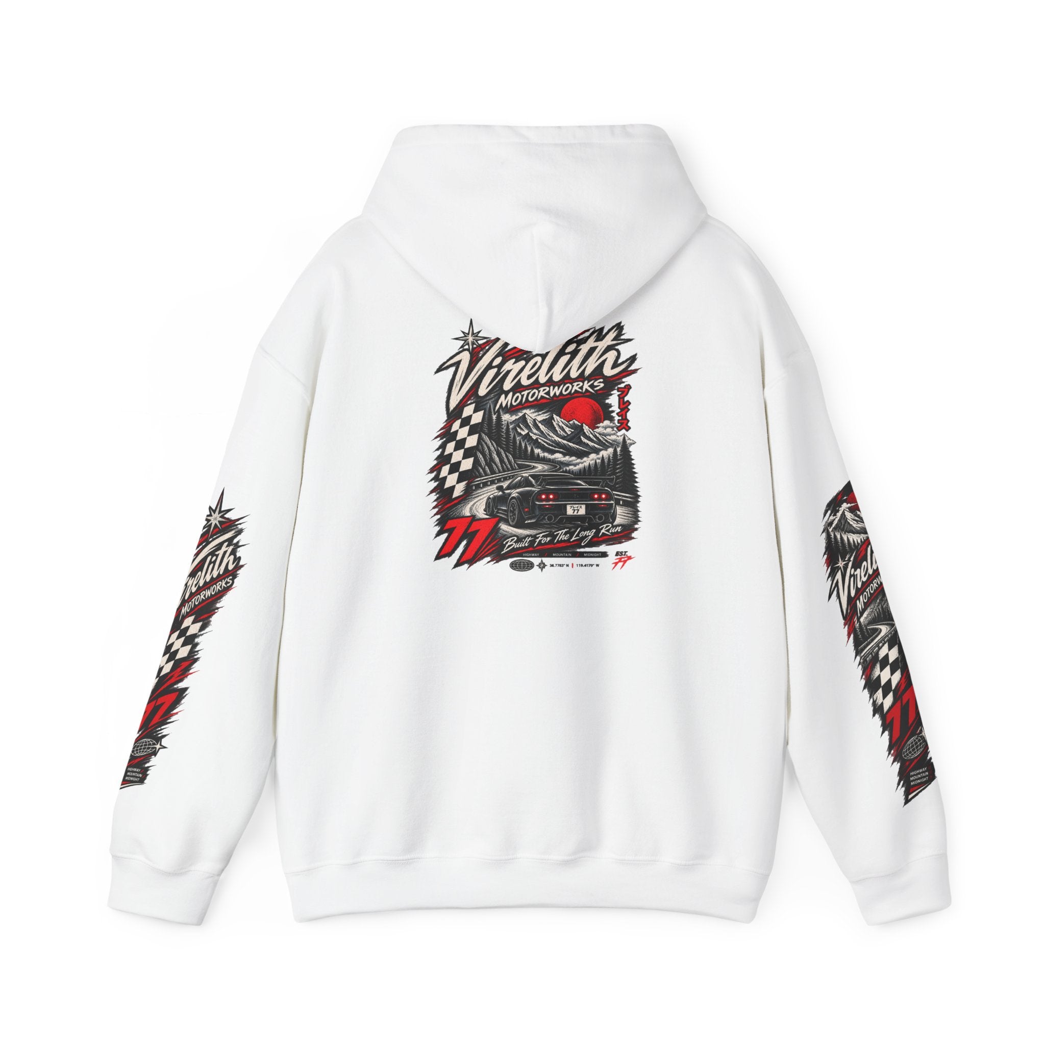 Virelith Motorsports Checkered Flag Hoodie | Racing Graphic Sweatshirt
