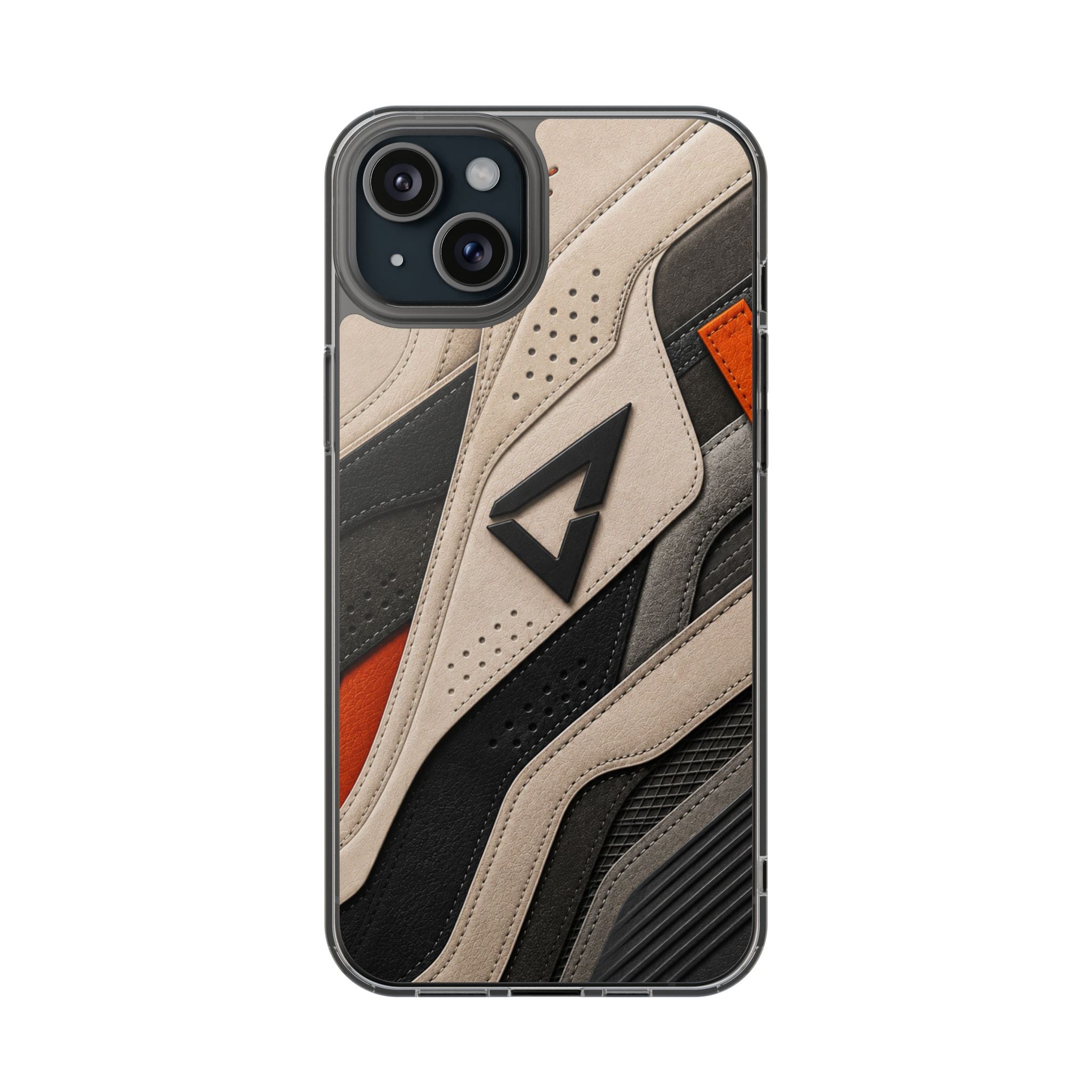 Clear Magnetic Impact Phone Case — Athletic Sneaker Texture Design