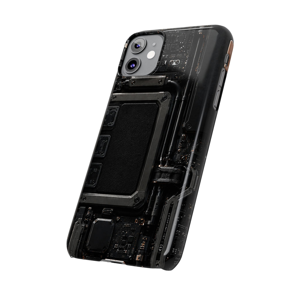 Slim Phone Case — Black Circuit Tech Design