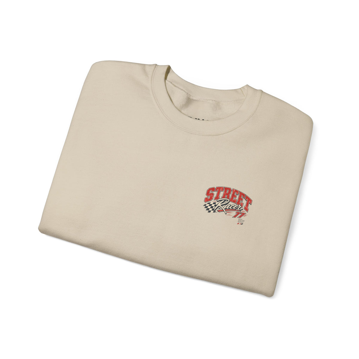Street Racer Crewneck Sweatshirt — Vintage Car Racing Graphic