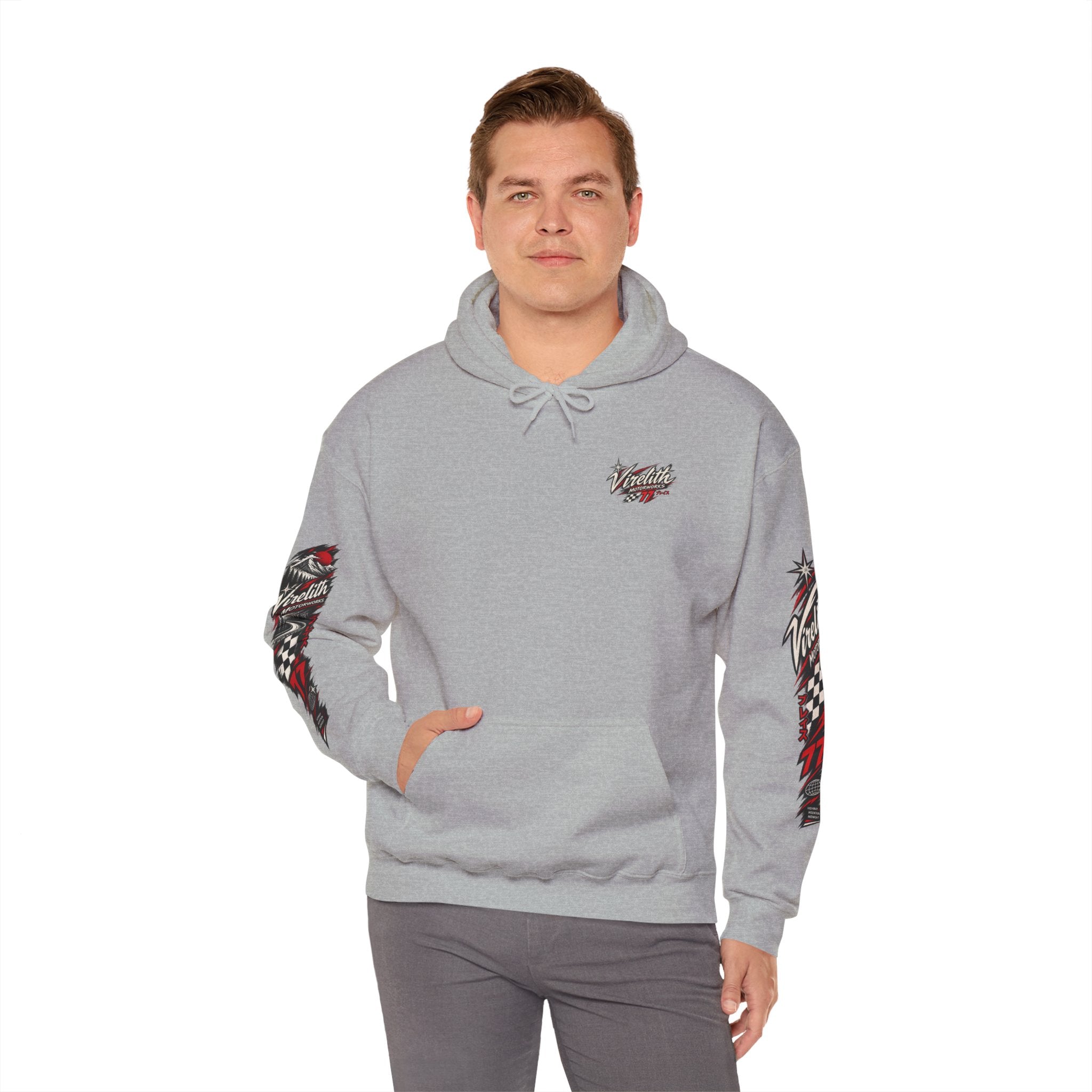 Virelith Motorsports Checkered Flag Hoodie | Racing Graphic Sweatshirt