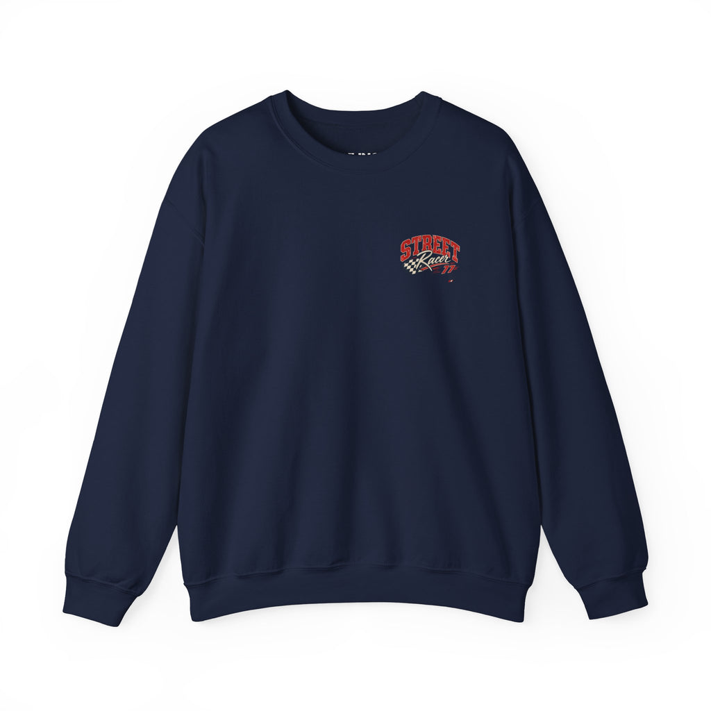 Street Racer Crewneck Sweatshirt — Vintage Car Racing Graphic