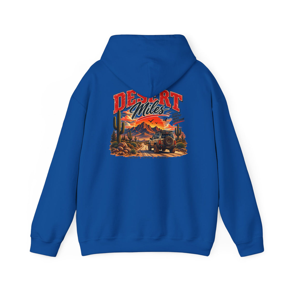 Desert Camp Graphic Hoodie – 'Desert' Sunset Cactus Pullover