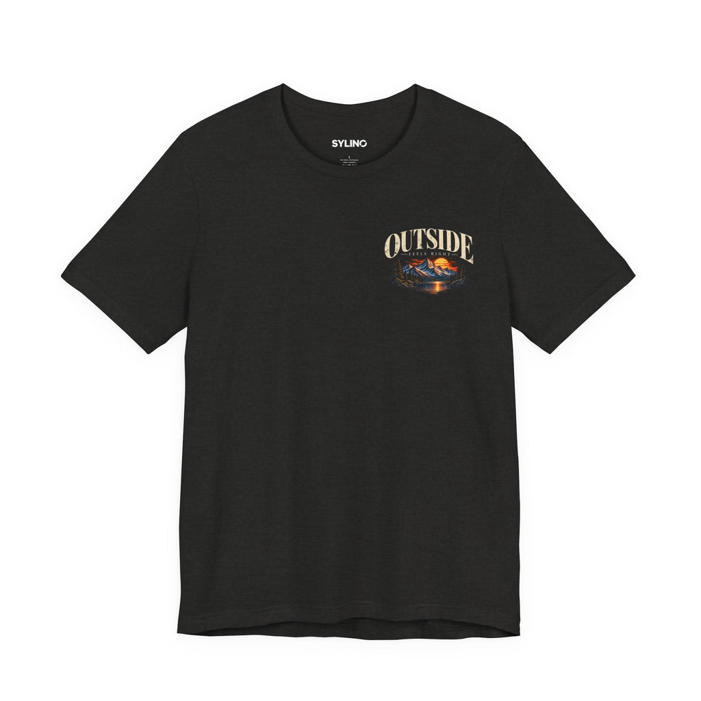 Outdoor Vibes Tee — Mountain Sunset Graphic T-Shirt