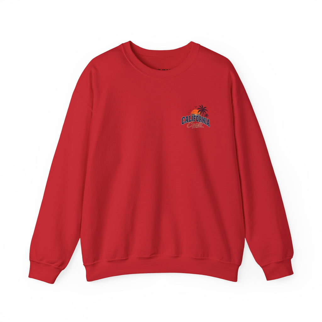 California Coast Crewneck Sweatshirt — Retro Palm Tree Graphic
