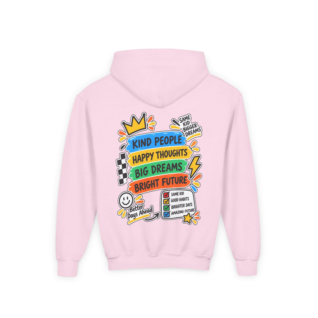 Youth Hoodie - "Good Vibes Always" Colorful Positive Graphic