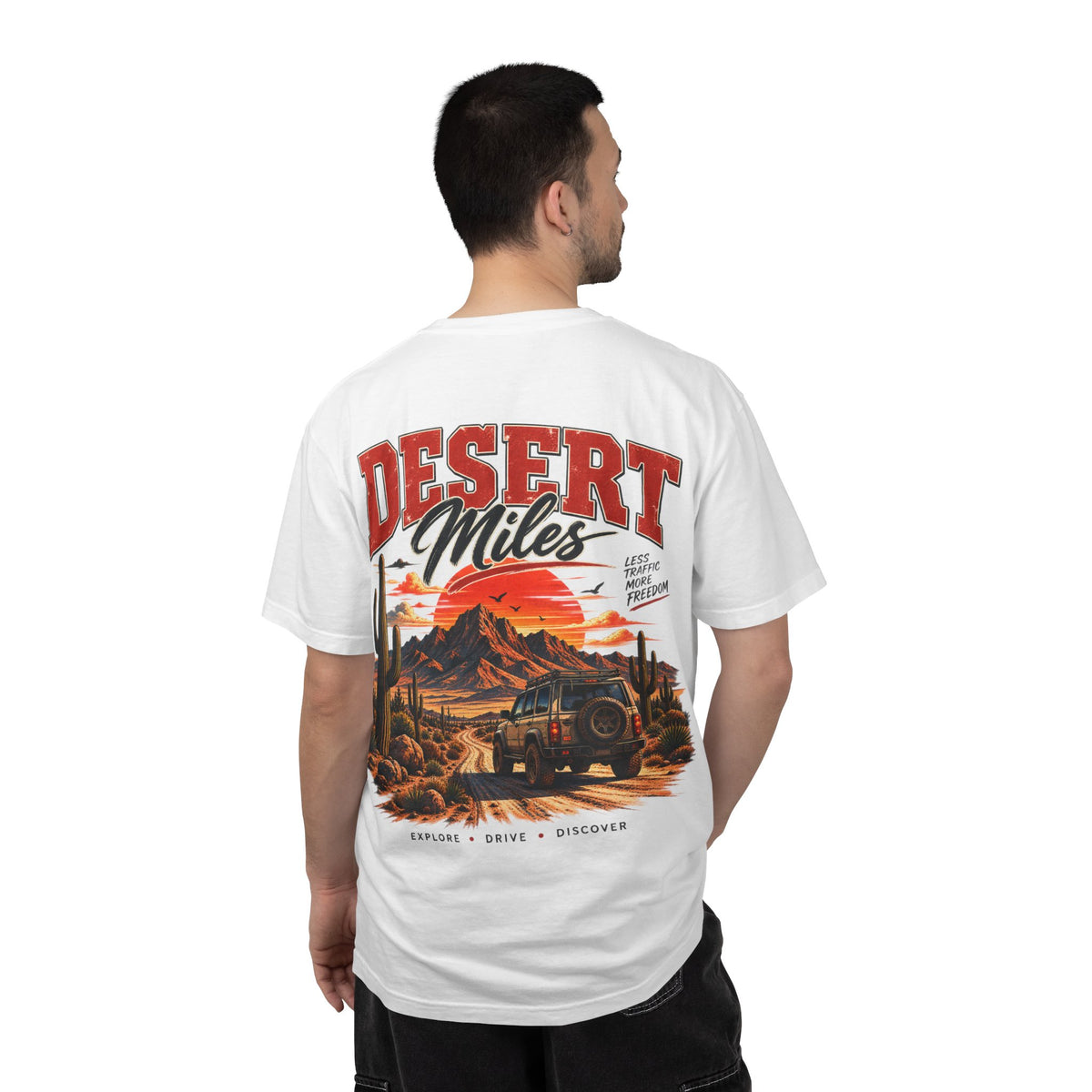 Desert Miles T-Shirt — Vintage Off-Road Scenic Graphic Tee