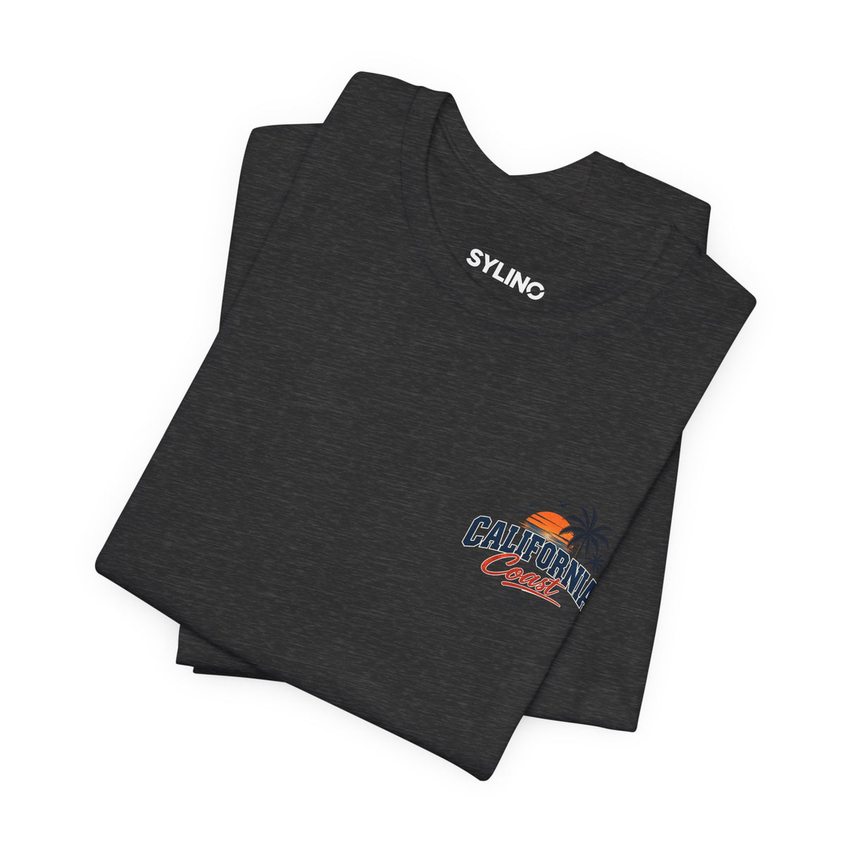 California Coast Pocket Tee — Retro Palm Surf Graphic