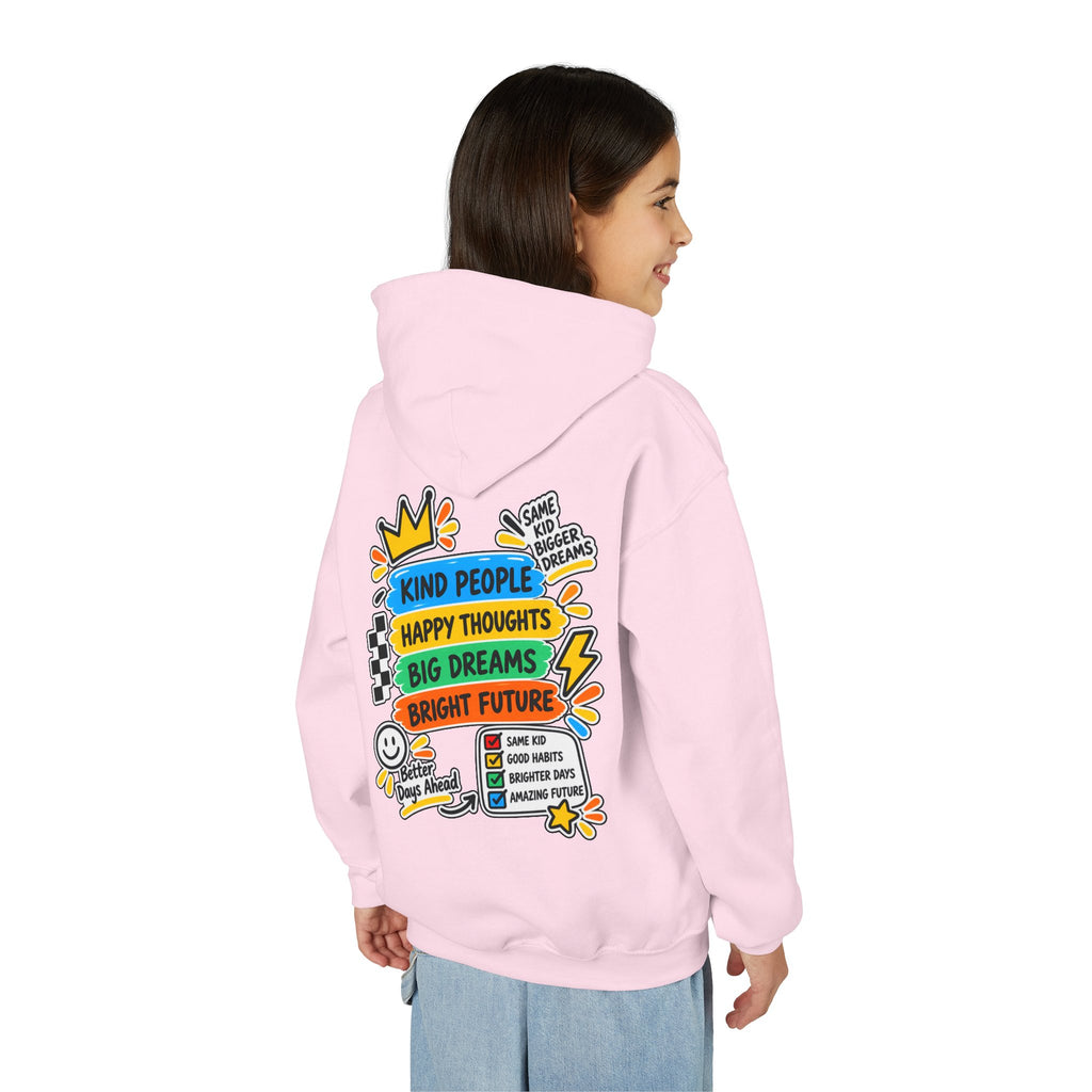 Youth Hoodie - "Good Vibes Always" Colorful Positive Graphic