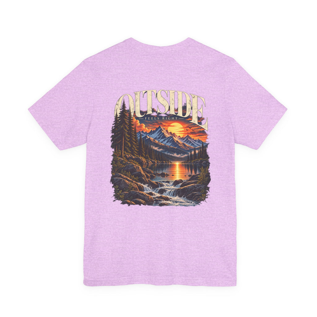 Outdoor Vibes Tee — Mountain Sunset Graphic T-Shirt