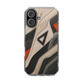 Clear Magnetic Impact Phone Case — Athletic Sneaker Texture Design